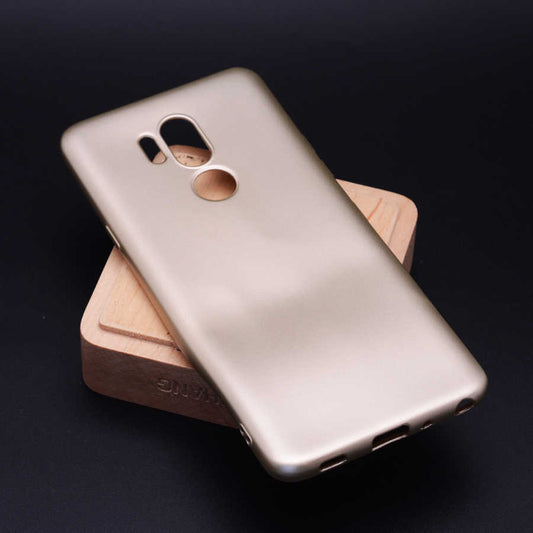 LG G7 Kılıf Zore Premier Silikon Kapak Gold