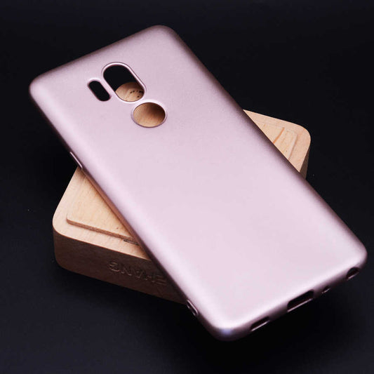 LG G7 Kılıf Zore Premier Silikon Kapak Rose Gold