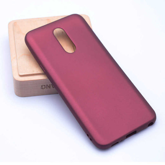 LG Q7 Kılıf Zore Premier Silikon Kapak Mürdüm