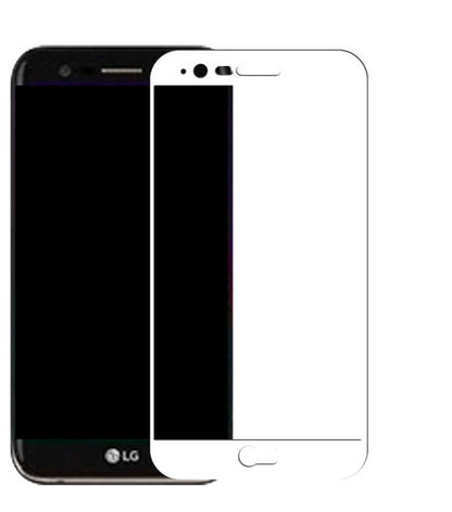 LG Stylus 3 Zore Ekranı Tam Kaplayan Düz Cam Koruyucu Beyaz