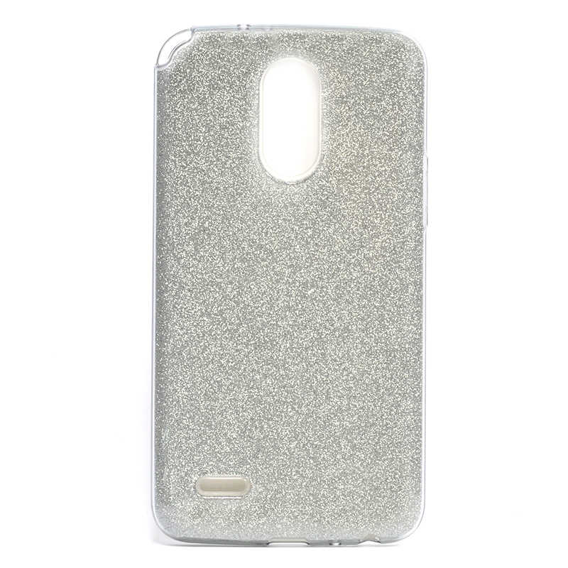 LG Stylus 3 Kılıf Zore Shining Silikon Gümüş