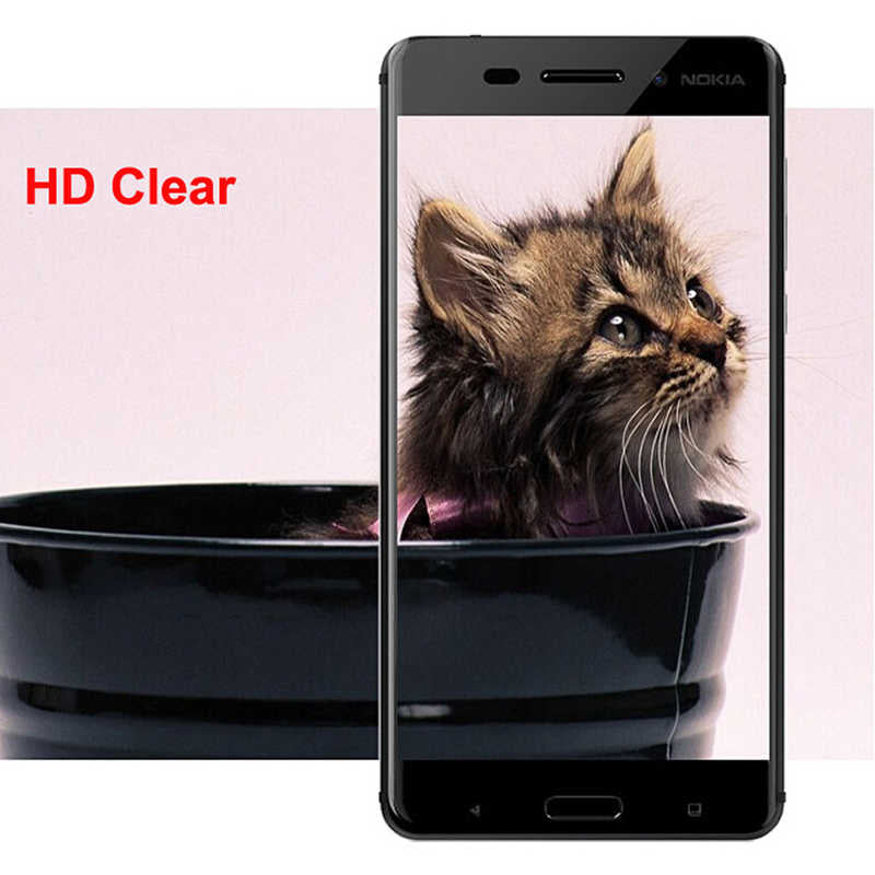 Nokia 3 Zore Ekranı Tam Kaplayan Düz Cam Koruyucu Siyah
