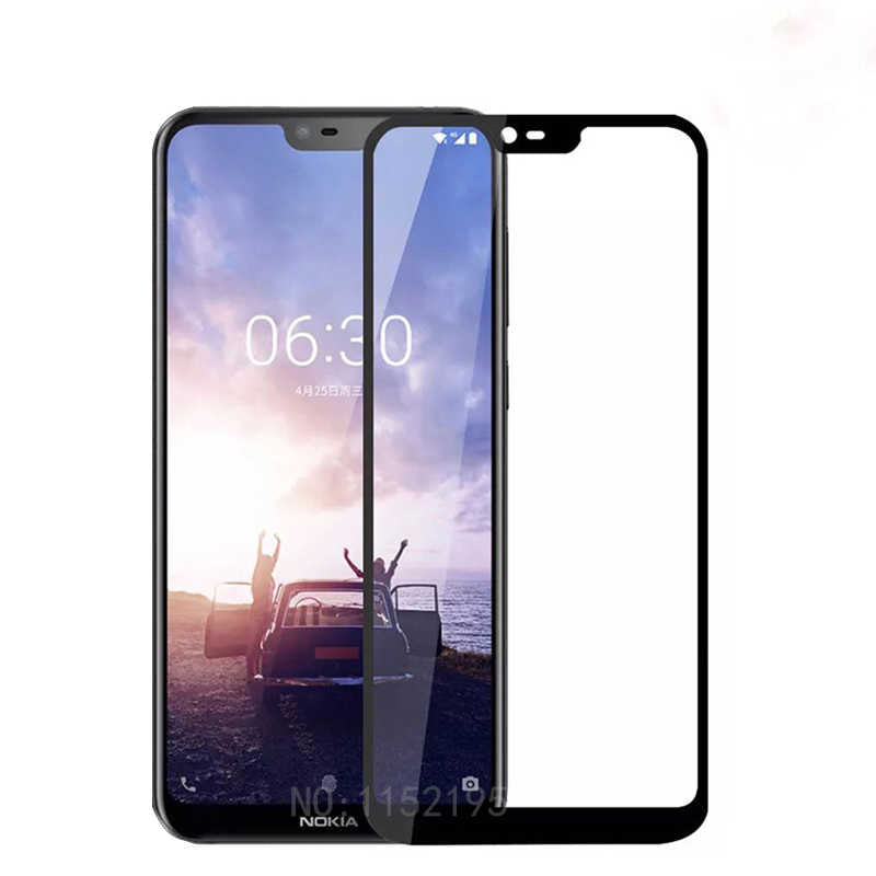 Nokia X6 Zore Kenarları Kırılmaya Dayanıklı Cam Ekran Koruyucu Beyaz
