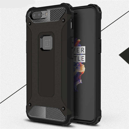 One Plus 5 Kılıf Zore Crash Silikon Kapak Siyah
