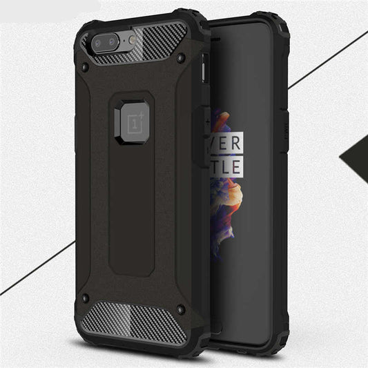 One Plus 5 Kılıf Zore Crash Silikon Kapak Siyah