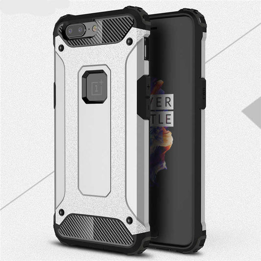 One Plus 5 Kılıf Zore Crash Silikon Kapak Gri