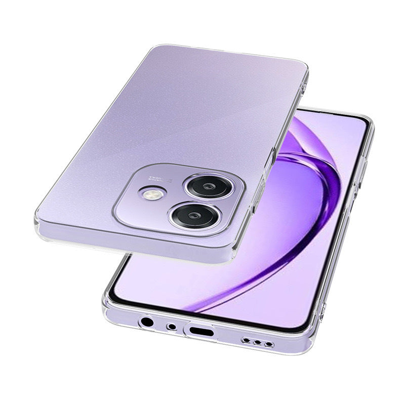 Oppo A3 Kılıf Zore Süper Silikon Kapak Şeffaf