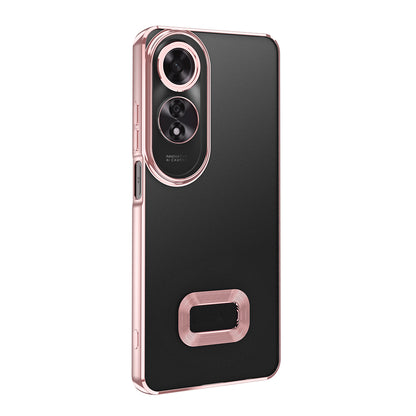 Oppo A60 Kılıf Kamera Korumalı Logo Gösteren Zore Omega Kapak Siyah