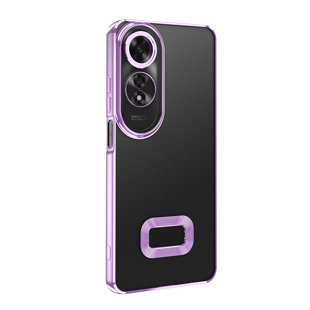 Oppo A60 Kılıf Kamera Korumalı Logo Gösteren Zore Omega Kapak Rose Gold