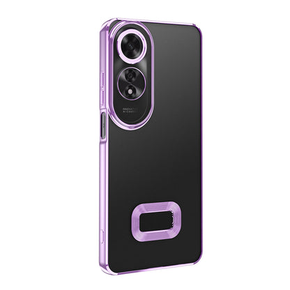 Oppo A60 Kılıf Kamera Korumalı Logo Gösteren Zore Omega Kapak Rose Gold