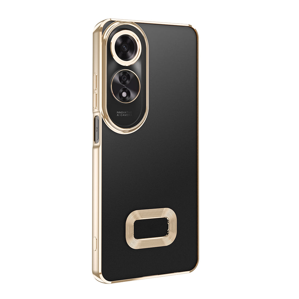 Oppo A60 Kılıf Kamera Korumalı Logo Gösteren Zore Omega Kapak Rose Gold