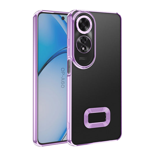 Oppo A60 Kılıf Kamera Korumalı Logo Gösteren Zore Omega Kapak Lila