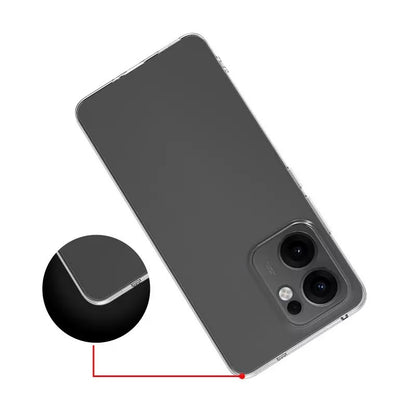 Oppo Reno 13F 5G Kılıf Zore Süper Silikon Kapak Şeffaf