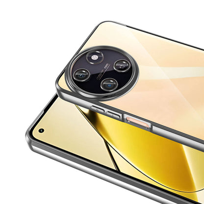 Realme 11 4G Kılıf Kamera Korumalı Logo Gösteren Zore Omega Kapak Sierra Mavi