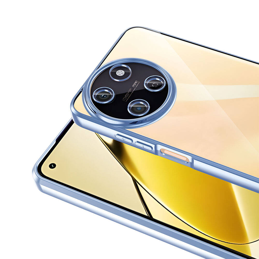 Realme 11 4G Kılıf Kamera Korumalı Logo Gösteren Zore Omega Kapak Gold