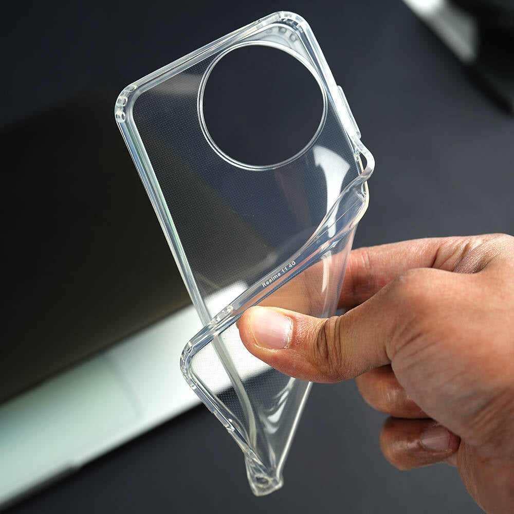 Realme 11 4G Kılıf Zore 2mm Anti Shock Silikon Renksiz