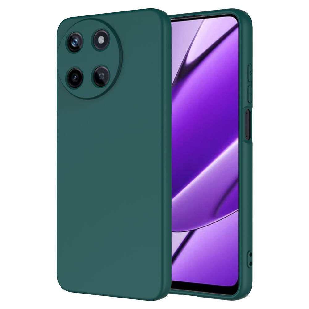 Realme 11 4G Kılıf Zore Mara Lansman Kapak Koyu Yeşil