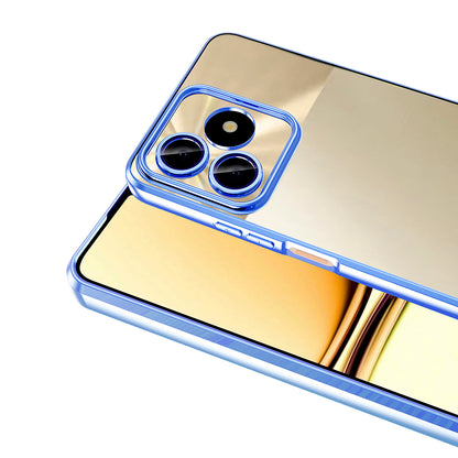 Realme C53 Kılıf Kamera Korumalı Logo Gösteren Zore Omega Kapak Gümüş