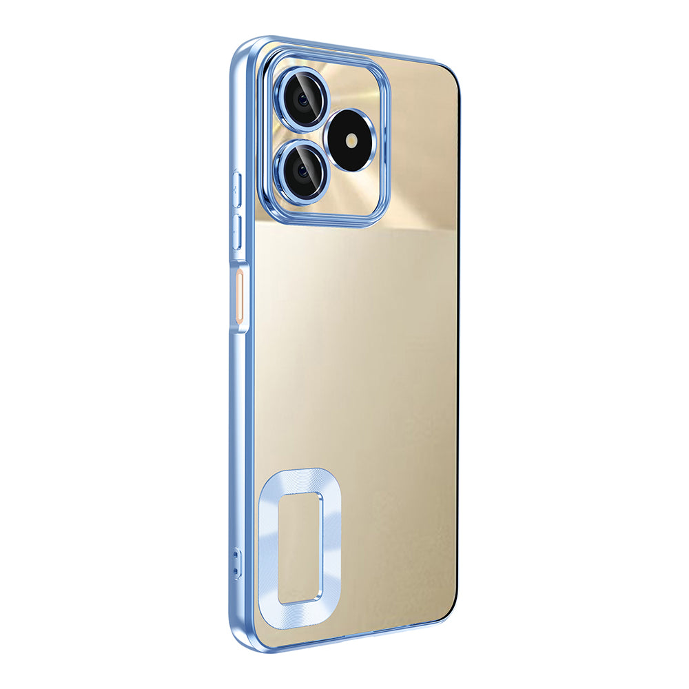 Realme C53 Kılıf Kamera Korumalı Logo Gösteren Zore Omega Kapak Gold