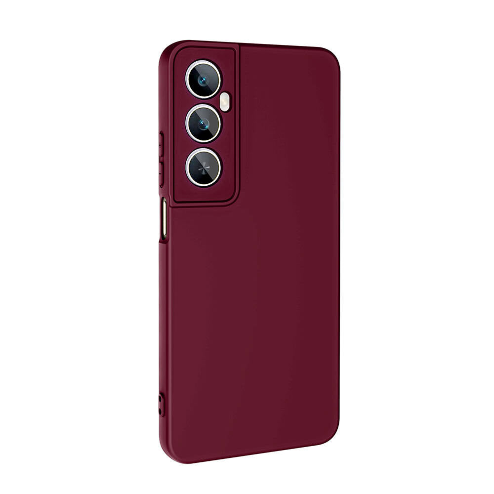 Realme C65 4G Kılıf Zore Mara Lansman Kapak Koyu Mor