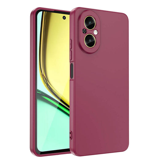 Realme 12 Lite Kılıf Zore Mara Lansman Kapak Koyu Mor