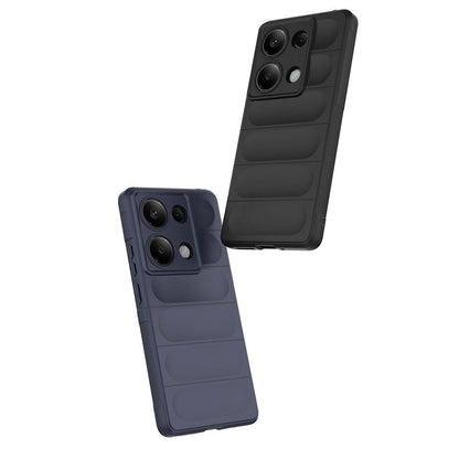 Redmi Note 13 Pro 4G Kılıf Esnek TPU Oyuklu Arka Yüzey Tasarımlı Zore Etnik Silikon Kapak Kırmızı
