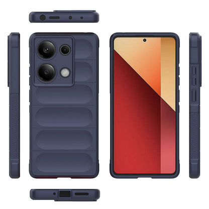 Redmi Note 13 Pro 4G Kılıf Esnek TPU Oyuklu Arka Yüzey Tasarımlı Zore Etnik Silikon Kapak Kırmızı