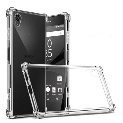 Sony Xperia XA1 Plus Kılıf Zore Nitro Anti Shock Silikon Renksiz