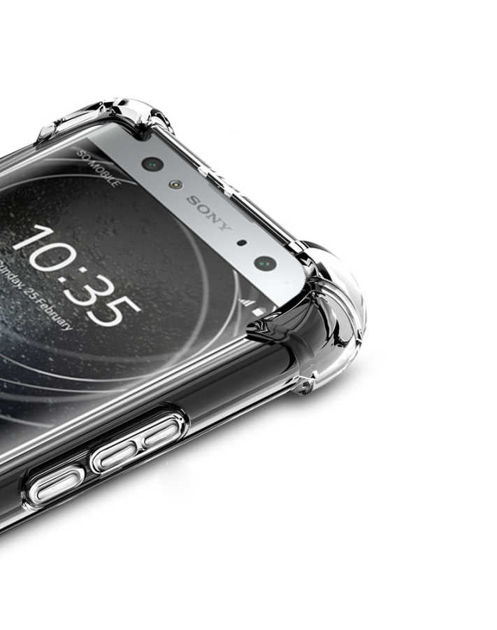 Sony Xperia XA2 Ultra Kılıf Zore Nitro Anti Shock Silikon Renksiz