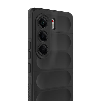 Tecno Camon 40 Pro Kılıf Esnek TPU Oyuklu Arka Yüzey Tasarımlı Zore Etnik Silikon Kapak Lacivert