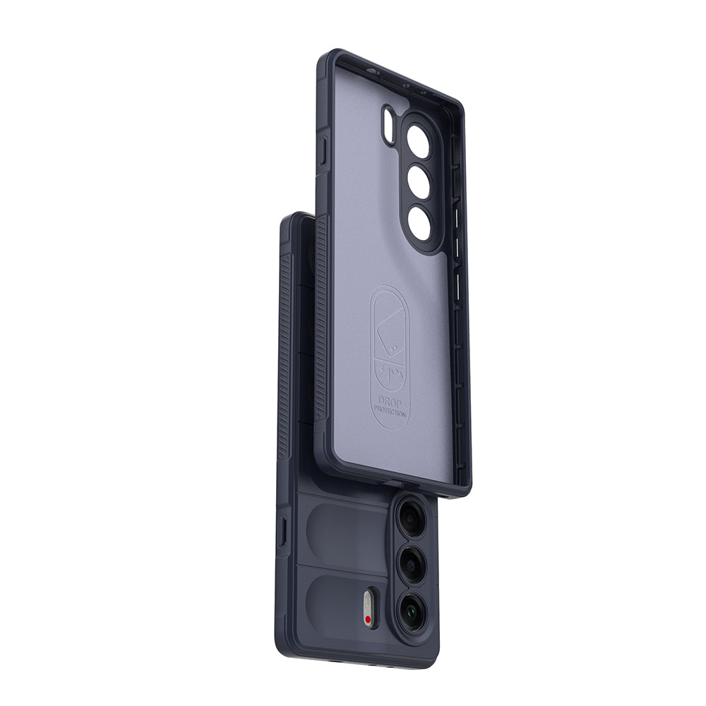Tecno Camon 40 Pro Kılıf Esnek TPU Oyuklu Arka Yüzey Tasarımlı Zore Etnik Silikon Kapak Siyah