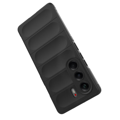 Tecno Camon 40 Pro Kılıf Esnek TPU Oyuklu Arka Yüzey Tasarımlı Zore Etnik Silikon Kapak Lacivert