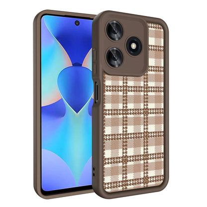 Tecno Spark 10 4G Kılıf Kamera Korumalı Baskılı Arka Yüzey Zore Klas Kapak Beyaz