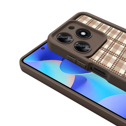 Tecno Spark 10 Pro 4G Kılıf Kamera Korumalı Baskılı Arka Yüzey Zore Klas Kapak Açık Kahve