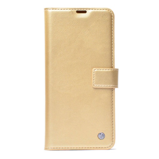 Tecno Spark 20C Kılıf Zore Kar Deluxe Kapaklı Kılıf Gold