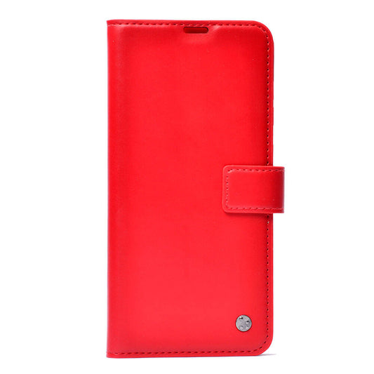 Tecno Spark 20C Kılıf Zore Kar Deluxe Kapaklı Kılıf Kırmızı