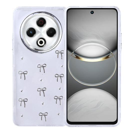 Tecno Spark 30 4G Kılıf Airbag Tasarımlı Simli Şeffaf Zore Kutup Kapak