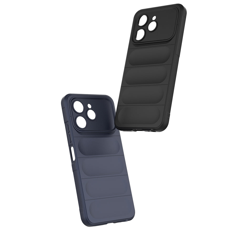 Tecno Spark 40 Kılıf Esnek TPU Oyuklu Arka Yüzey Tasarımlı Zore Etnik Silikon Kapak Koyu Yeşil