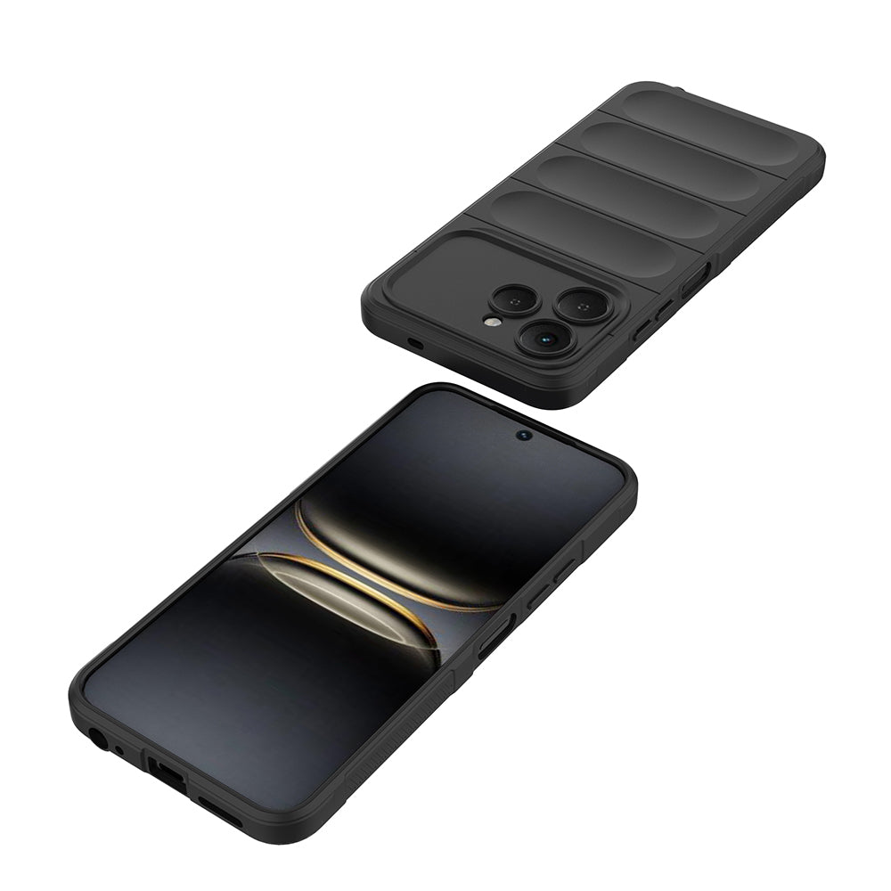 Tecno Spark 40 Kılıf Esnek TPU Oyuklu Arka Yüzey Tasarımlı Zore Etnik Silikon Kapak Lacivert