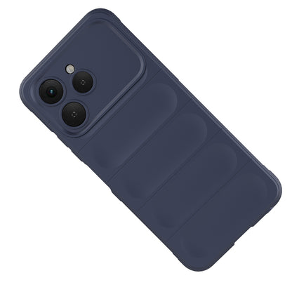 Tecno Spark 40 Kılıf Esnek TPU Oyuklu Arka Yüzey Tasarımlı Zore Etnik Silikon Kapak Siyah