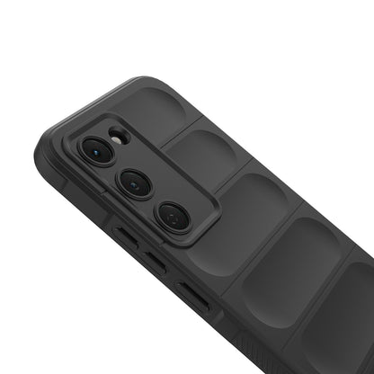 Tecno Spark 40 Pro Kılıf Esnek TPU Oyuklu Arka Yüzey Tasarımlı Zore Etnik Silikon Kapak Siyah