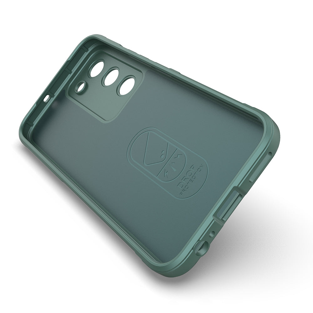 Tecno Spark 40 Pro Kılıf Esnek TPU Oyuklu Arka Yüzey Tasarımlı Zore Etnik Silikon Kapak Koyu Yeşil