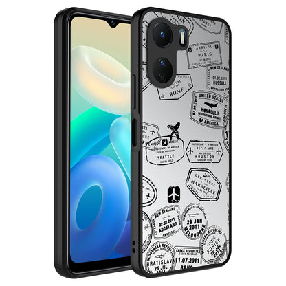 Vivo Y16 Kılıf Aynalı Desenli Kamera Korumalı Parlak Zore Mirror Kapak Kalp