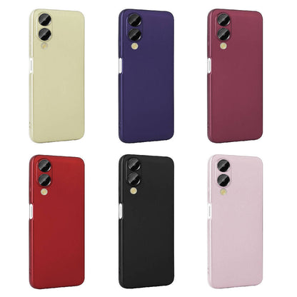 Vivo Y17S Kılıf Zore Premier Silikon Kapak Mürdüm