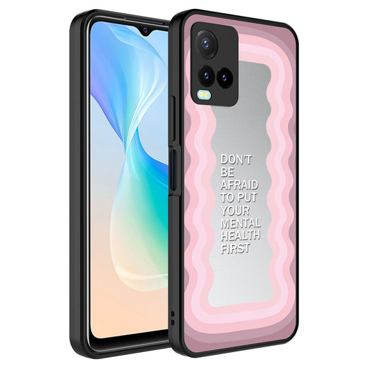 Vivo Y32 Kılıf Aynalı Desenli Kamera Korumalı Parlak Zore Mirror Kapak Ayna