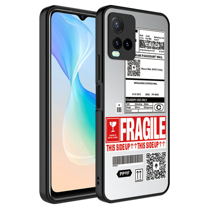 Vivo Y33S Kılıf Aynalı Desenli Kamera Korumalı Parlak Zore Mirror Kapak Yazı