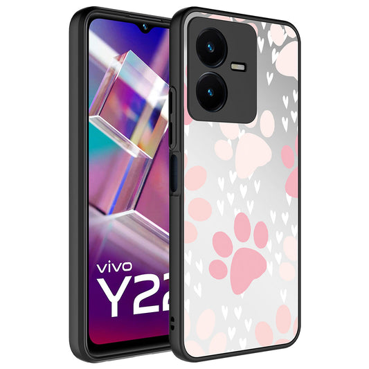 Vivo Y35 Kılıf Aynalı Desenli Kamera Korumalı Parlak Zore Mirror Kapak Pati