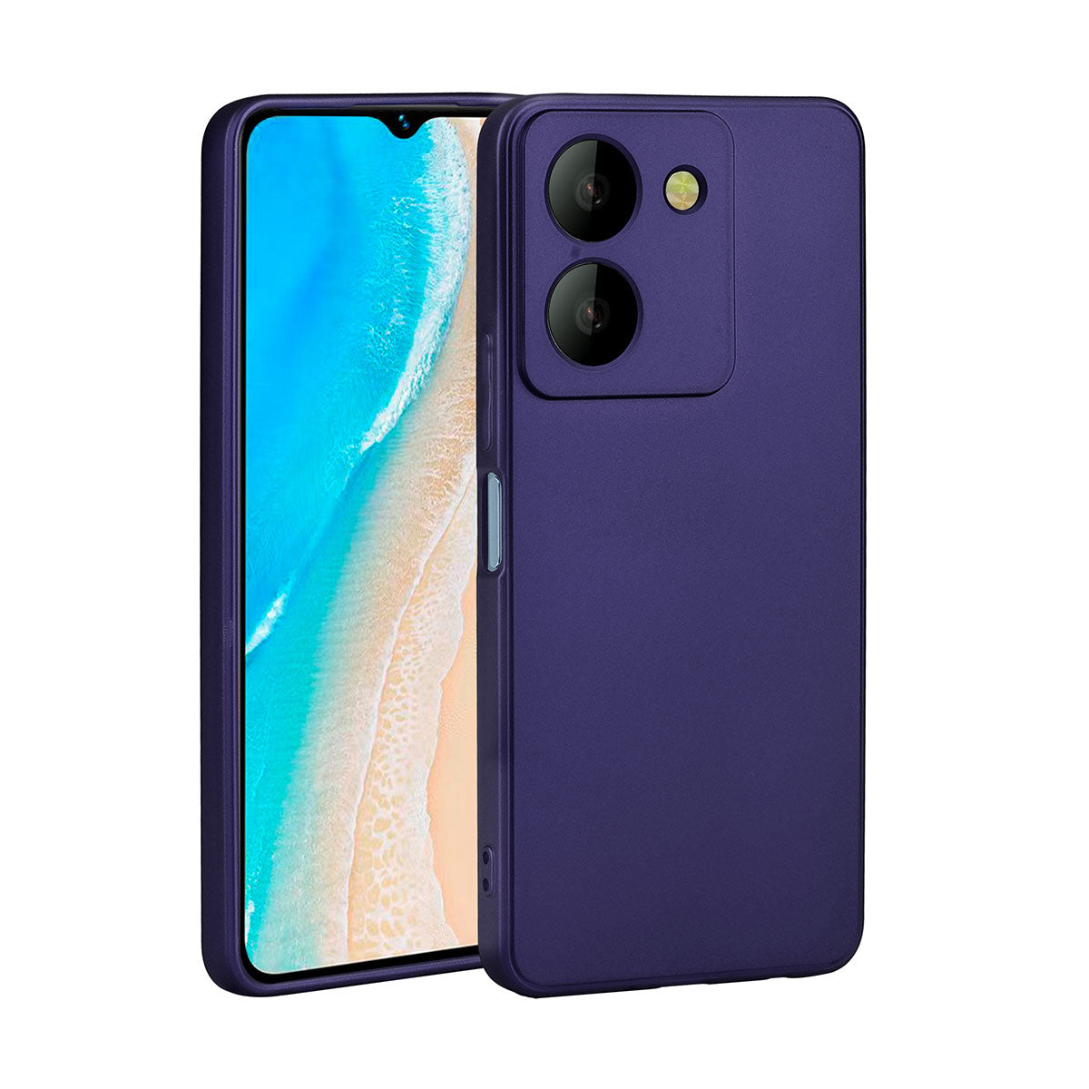 Vivo Y36 4G Kılıf Zore Premier Silikon Kapak Mürdüm