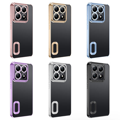Xiaomi 14T Pro Kılıf Kamera Korumalı Logo Gösteren Zore Omega Kapak Sierra Mavi