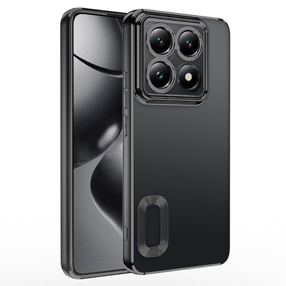 Xiaomi 14T Pro Kılıf Kamera Korumalı Logo Gösteren Zore Omega Kapak Sierra Mavi
